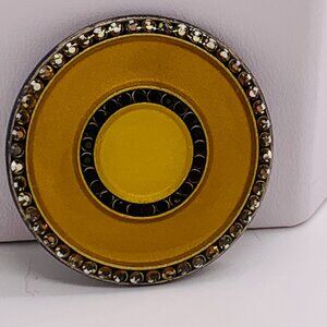 Catherine Popescu France Brooch Enamel Rhinestones Clearcoat 2039